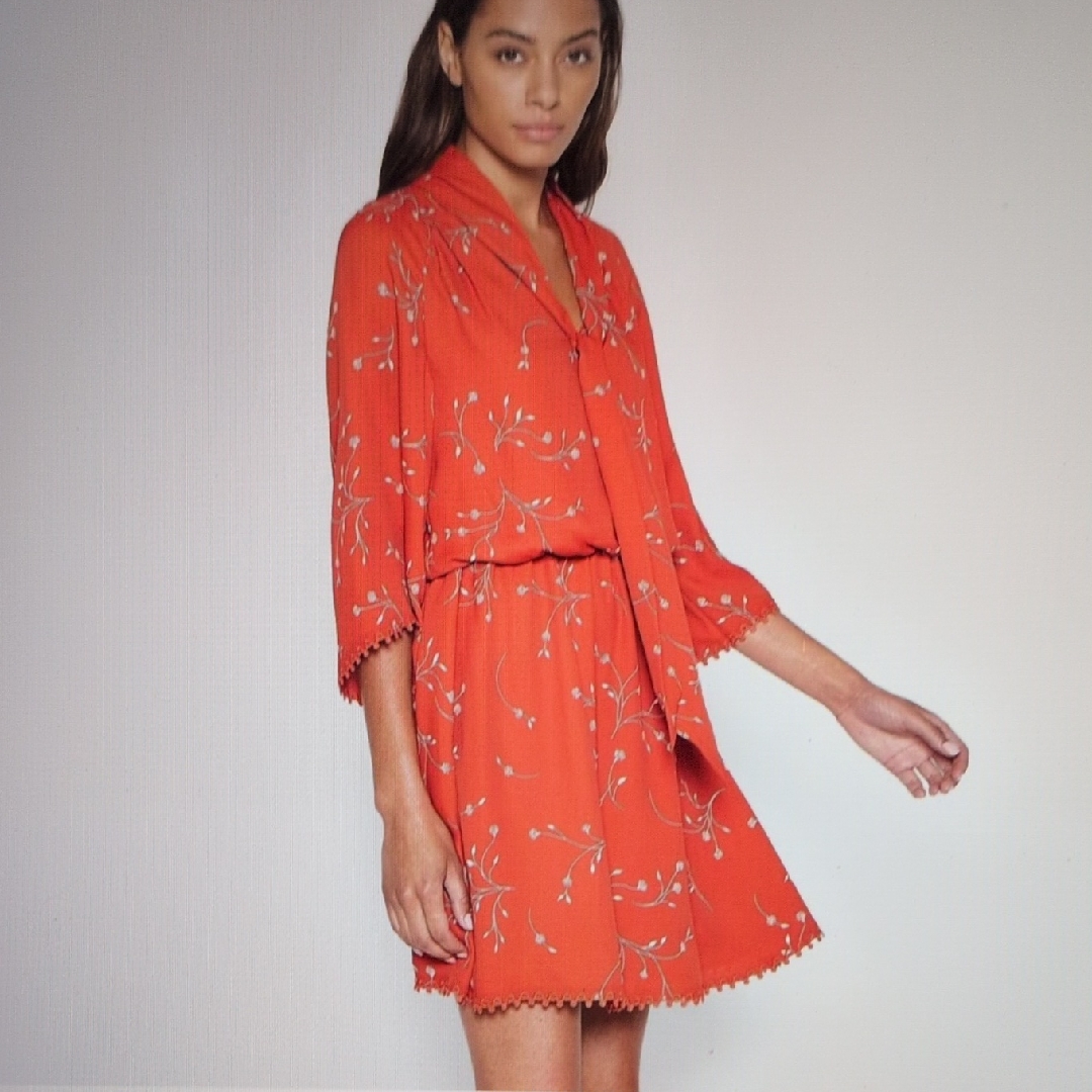 Joie Dakoda Minimalist Autumn Floral Print Dress